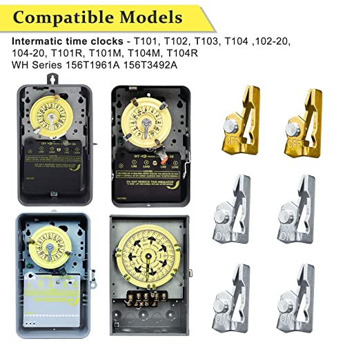 Time Switch Replacement Trippers Kit | Compatible With Intermatic 156T1978A, For T100 Series Timer Parts, Pool Timer On Off Clips(4 On / 4 Off / 8 Screws) #TOP2
