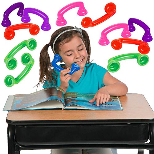 4E's Novelty Reading Phones Whisper, (16-Pack) Bulk Read to Your Self Phones, Great