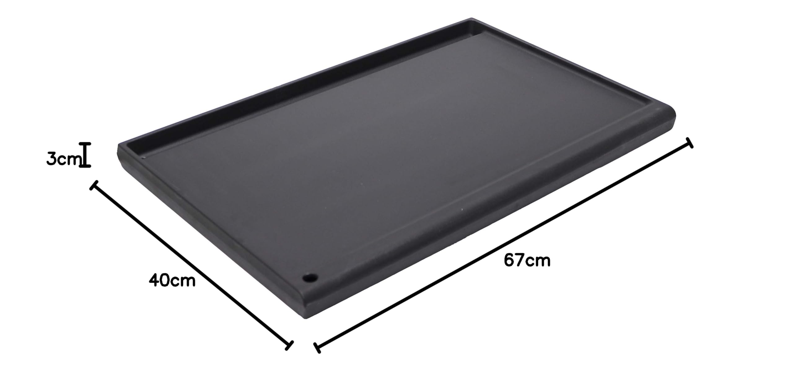 Fonderia Bongiovanni Piastra Barbecue in Ghisa Smaltata 59,5x38 cm, Bistecchiera Rettangolare, Griglia BBQ in Ghisa per Carne, Hamburger, Bistecche, Verdure, Cucina, Camino e Barbecue, Telaio 67x40 cm