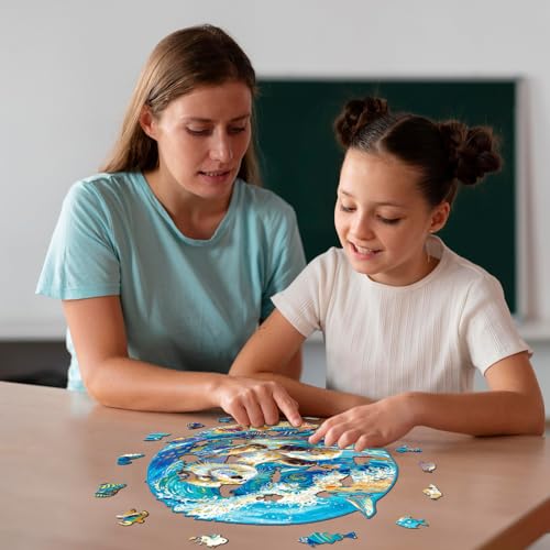 Jigfoxy Puzzle de Madera para Adultos, Rompecabezas en forma de Nutria de Ocio, 200 piezas, 11.4 x 11.3 pulgadas miniatura 2
