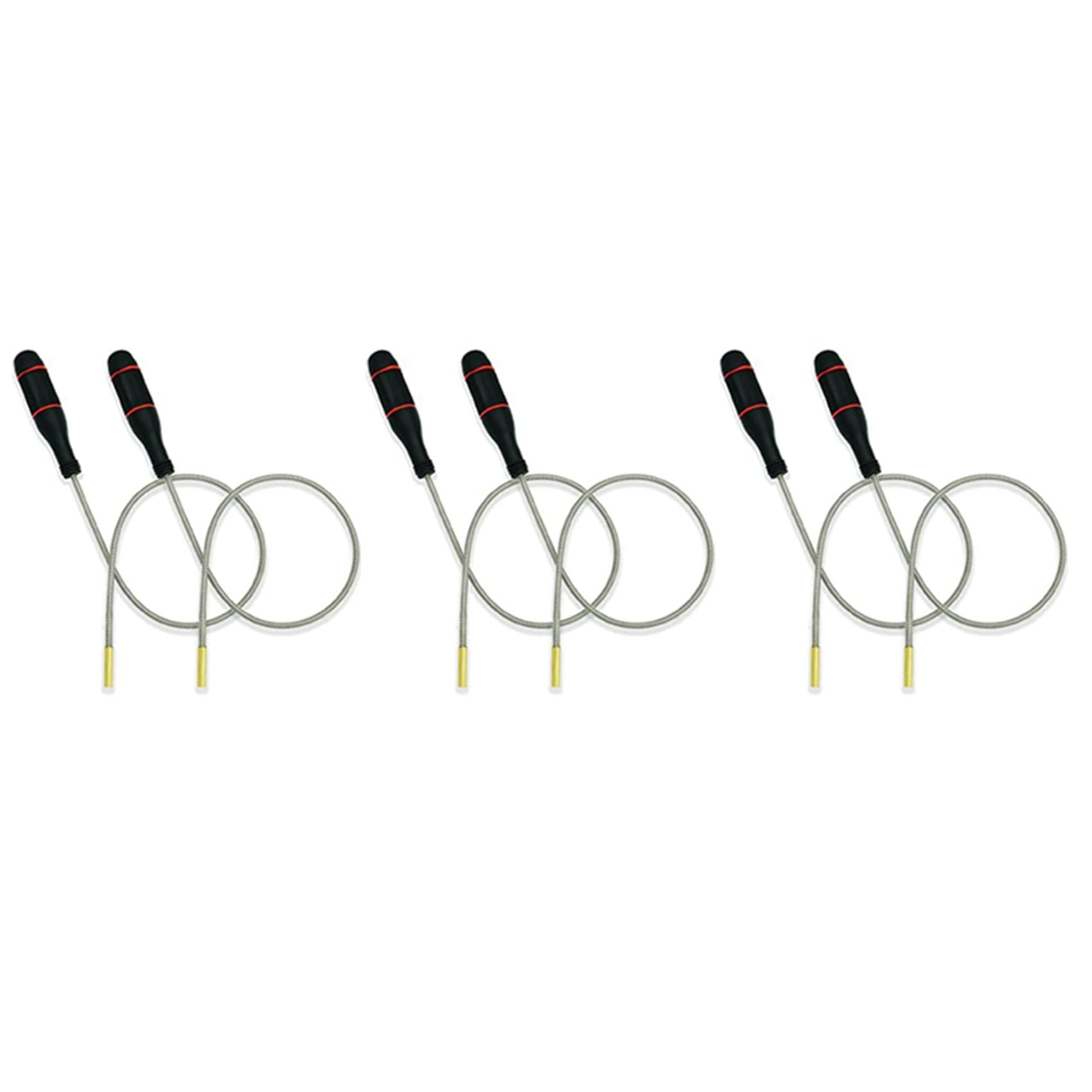 Ctrlzs Light 6Pcs Flexible Magnetic Pickup Tool, 23.6Inch Long Flexible Bend-It Magnet Snake Pickup, Bendable Magnetic Pickup 2Lb