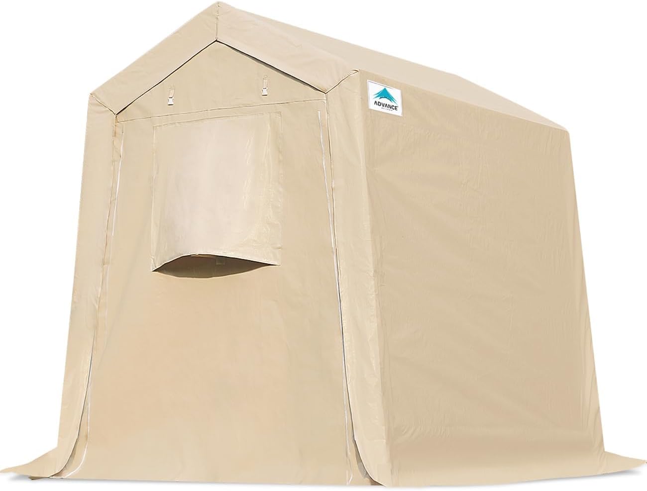 6x6 Ft Heavy Duty Outdoor Storage Shed Tent - Waterproof, UV Resistant Portable Garage For Motorcycle, Bike, ATV (Yellow)