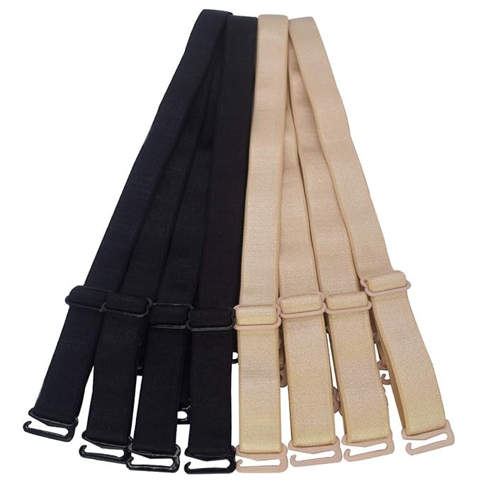 Shoulder Bra Straps Replacement 12mm 15mm 18mm Width Elastic Adjustable Removable Multi Color