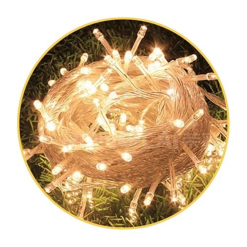 Pisca Pisca Branco Quente Cordão Luzes Natal 110 Volts Decoração Natalina 100 Lâmpadas Led Enfeite