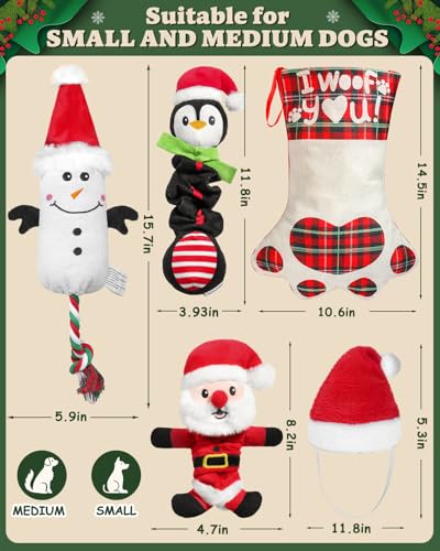 Set de 5 Juguetes de Navidad para Perros Swooflia miniatura 2