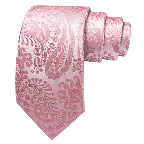 Image of YOHOWA Mens Ties Set Wedding Paisley Neckties with Handkerchief Cufflinks Formal Business