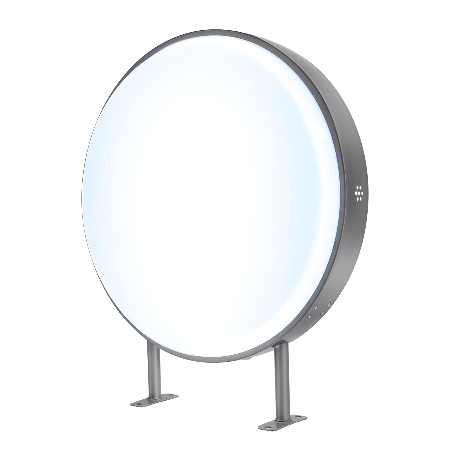 LED Leuchtkasten, Doppelseitig Rund Light Box Leuchtbox Wasserdichte Leuchtschild Leuchtreklame Lichtwerbung 60 cm für Restaurants Imbissbuden Geschäfte (60 cm)