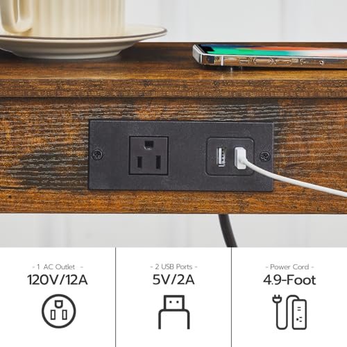 Hoobro BF91UBZP201 Side Table With Charging Station, Set Of 2 End Tables thumb #5