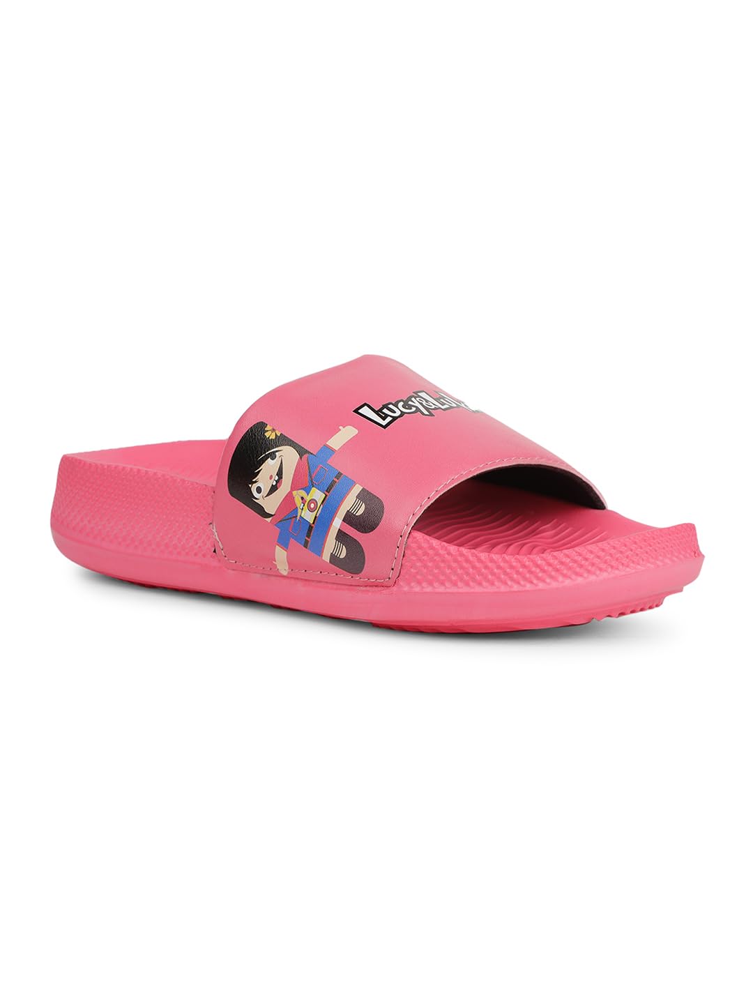Liberty Lucy & Luke CONNER-1 Casual Slippers Slides for Kids With PVC Upper | EVA Sole – Comfortable & Lightweight | Latest & Printed Design | Stylish Footwear, Cushioned Footbed