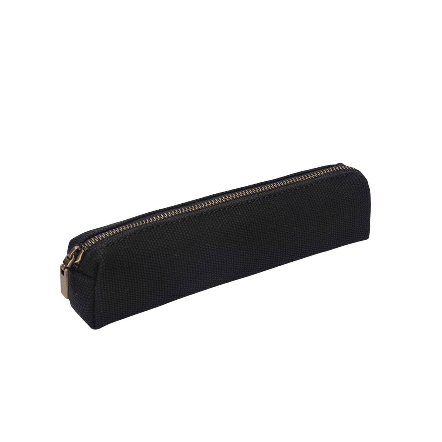 YONBEN Canvas Pencil case cartucheras esc olar Korean Style College Student Texture Pencil case ins Simple case (Black, S) — image 1