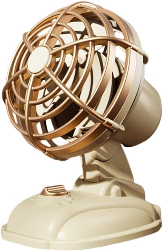 Portable Desk Fan Rechargeable Portable Low Noise Dorm Cooling Fan Table Fan Adjustable 3 Speed for Bedroom Use