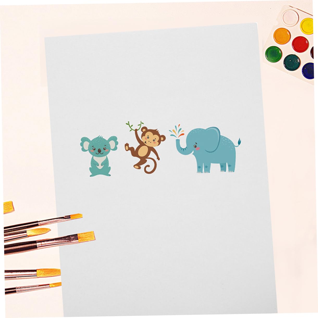 DIYEAH Papier Aquarelle Blanc 100 Feuilles, Papier Épais 160g, Format 16k, pour Peinture et Dessin à L’école pour Garçon et Filles