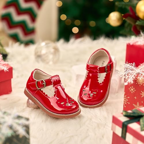 Image of Felix & Flora Toddler Little Girl Mary Jane Dress Shoes - Ballet Flats for Girl Party School Shoes