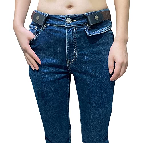 verdure No Buckle Belt For Women, Comfortable Adjustable Invisible Waist Belt For Jeans Shorts Pants，Elastic Lazy Belt.2
