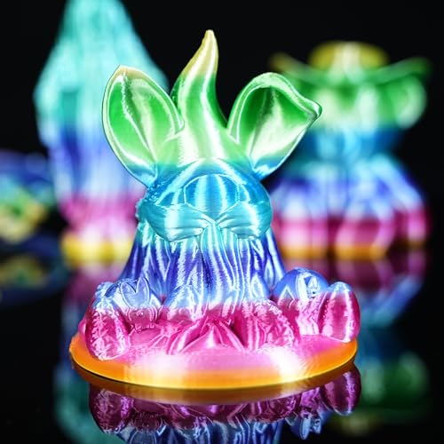 Image of Gratkit Silk Rainbow PLA Filament 1.75mm, Color Change 3D Printer Filament, + /-0.03mm, Multicolor 3D Printing Filament Rainbow Candy