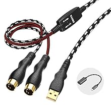 ➤[Hi-Fi Quality]- The USB MIDI cable made of oxygen free copper, which can give you stable MIDI data transmission and high-purity audio signals. What’s more, the copper braided spiral-wound shield can lower electrical resistance and minimize noise re...