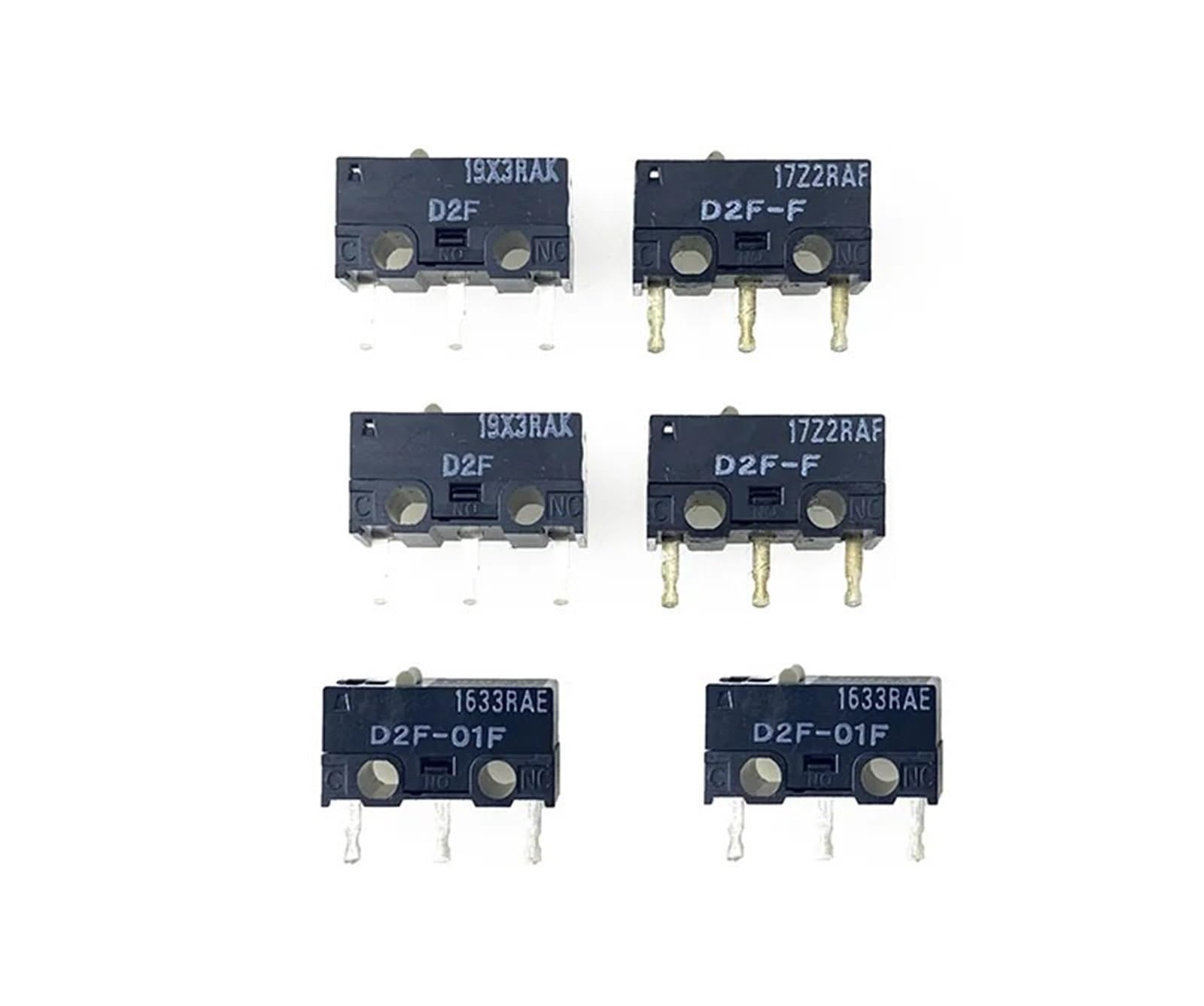 トラベル/マウスマイクロスイッチ D2F-FL/L2/L3/01FL/L-D3/01F-T/5L 3A 1.47/0.74N 30V D2F - F-3-7 Snap Action N.O./N.C. SPDT Pin Plunger 3A 125VAC 30VDC 1.47N  Travel micro switch for Omron mouse switch