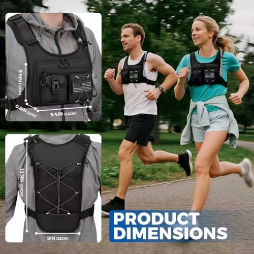 Image of Criuage USA Patent Running Hydration Vest Backpack, Lightweight Chest Pack with 2.0L Water Bladder Bag Daypack for Hiking Running Cycling Race Marathon for Women Men