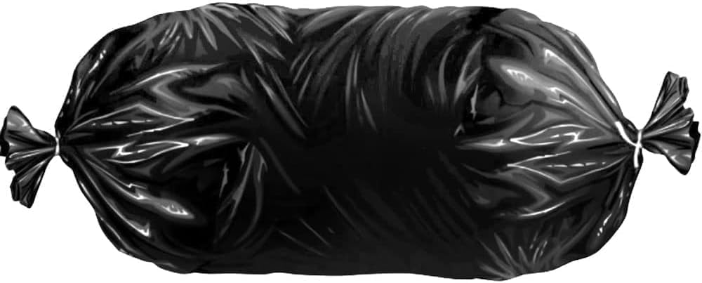 EcoQuality Strong 32" Black Compactor Tubular Bags Receptacle Can Liner Large Heavy Duty Garbage Bags, Multi Purpose, Janitorial, Industrial, Office, Contractor, Residential, Commercial. (2)