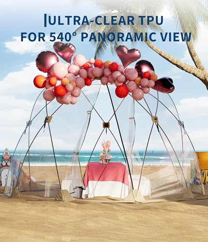 Carpa burbuja transparente 10x10 ft para 4-6 personas miniatura 4