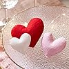 Lights4fun Set van 3 Vilt Liefde Hart Valentijnsdag Decoratie