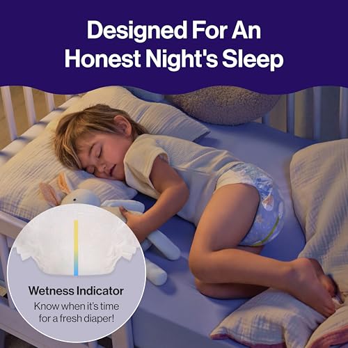 The Honest Company Overnight Diapers, Cozy Cloud, Size 4, 48 Count | Baby Diapers, Size 4 (22-37 Lbs), 48 Ct. Hypoallergenic. For Sensitive Baby Skin, All-Day Comfort & Protection. - image 6