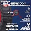 K&K Auto Snow Socks for Tires Pro Series for Ultimate Grip Approved Snow Chain Alternative Traction Device Tire Sock for Car SUV Sedan Coupe Winter Travel Accessory Emergency Kit Large (2pcs)