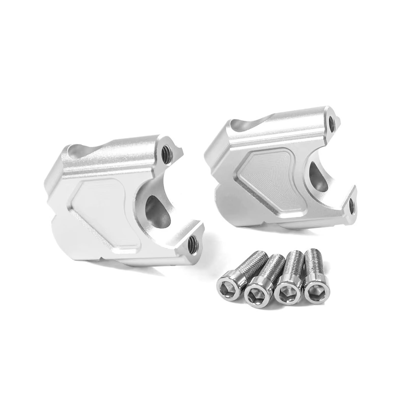 Riser Manubrio Moto Per BMW F800GS F800GT F 800 GS Per ADV F 800 GT Moto Manubrio Riser Manubrio Morsetto Ascensore Riser(Argento)