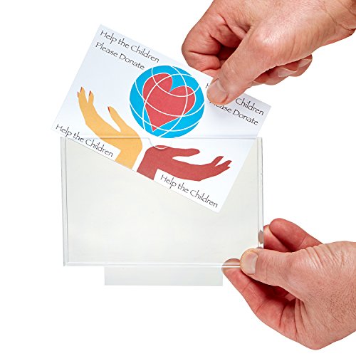 Adir Acrylic Donation Ballot Box With Lock - Secure And Safe Suggestion Box - Drawing Box - Great For Business Cards (6.25" X 4.5" X 4") (Crystal Red) #TOP4