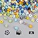 OLYCRAFT About 264~330 Pcs Millefiori Lampwork Glass Beads 3.7~5.6mm Handmade Flower Millefiori Lampwork Glass Beads 1mm Hole Colorful Flower Spacer Loose Beads for Necklace Jewelry Crafts Making