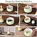 VONAHAST Matcha Bowl and Whisk Set - 7-Piece Kit Bamboo Matcha Whisk (Chasen), Ceramic Chawan, Sifter & Holder - All-in-One Matcha Making Kit Blue Green