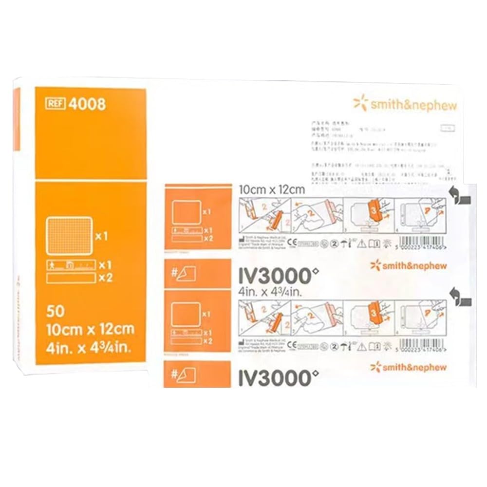 Condimento Trasparente, 10 pezzi Patch per Catetere Venoso PICC Impermeabile IV3000 Cerotto Medicale Per Medicazioni, Anti-Allergica Auto-Pasta per Ferite Fissatore, 10X12cm