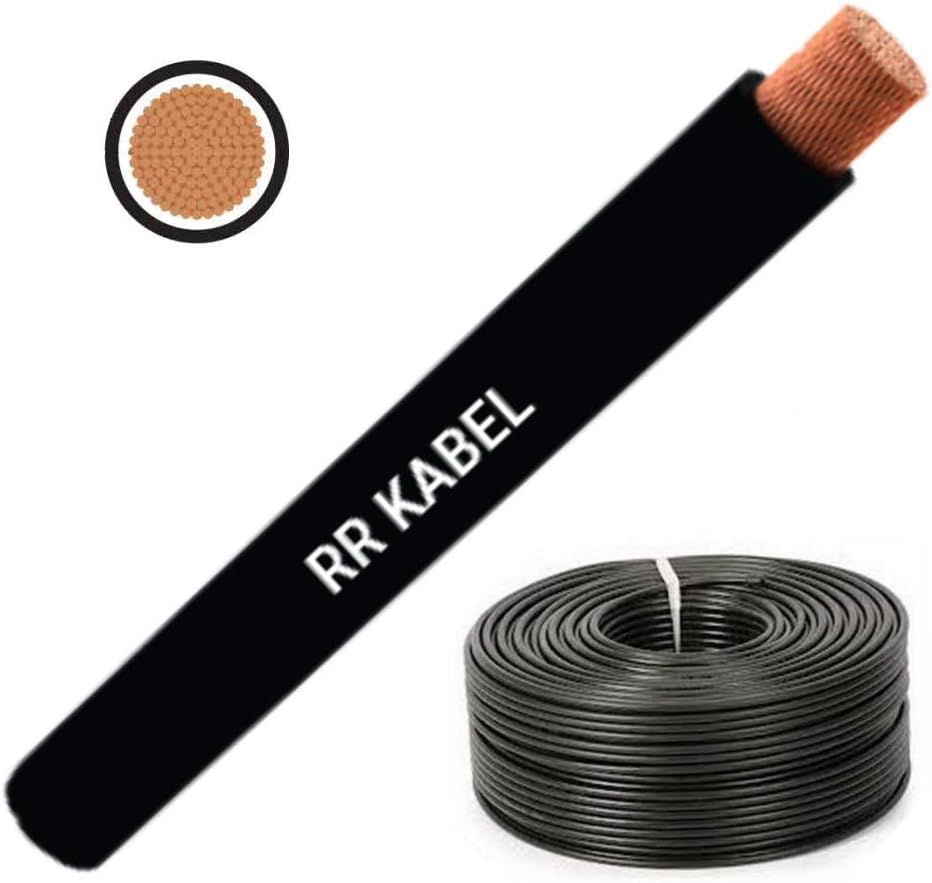 Rr Multi Strand Pure Copper Single Core Flexible Cables | Trirated Electrolytic Conductor Up To 105C Fire Resist Electric Panel Wire | Bs6231 Iso9001 Ce Compliant 100Y(90M) Roll (0.75Mm, Black)
