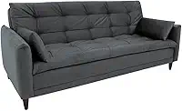 Sofá-Cama Casal 3 Lugares Sofia Suede Grafite