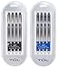 TUL Retractable Gel Pens 0.5mm Needle Point Fine, Black/Blue Bundle (2 4-packs)