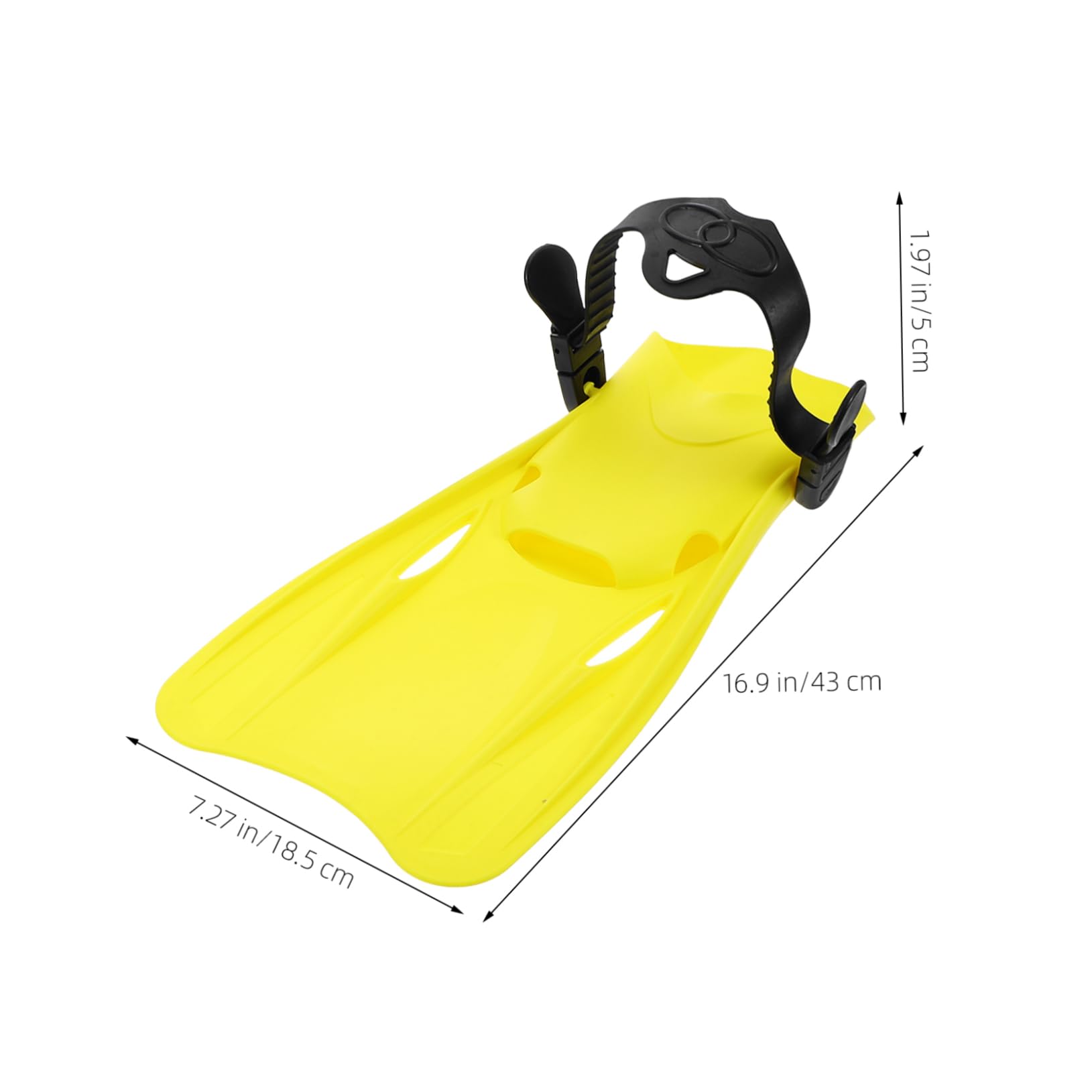 Aletas de Snorkel de Entrenamiento 1 Par, Amarillo TPR PP Ajustable | Fiesta Verano, Equipo de Buceo y Snorkel para Playa, Talla L 39-43, Experiencia de Natación Mejorada