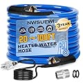 30FT Nwsuewi RV heated water Hose, lead and BPA-free,1/2 inner diameter, anti-freezing temperature drops to -45°F, a great RV accessory for campers, livestock, and agriculture (30FT)