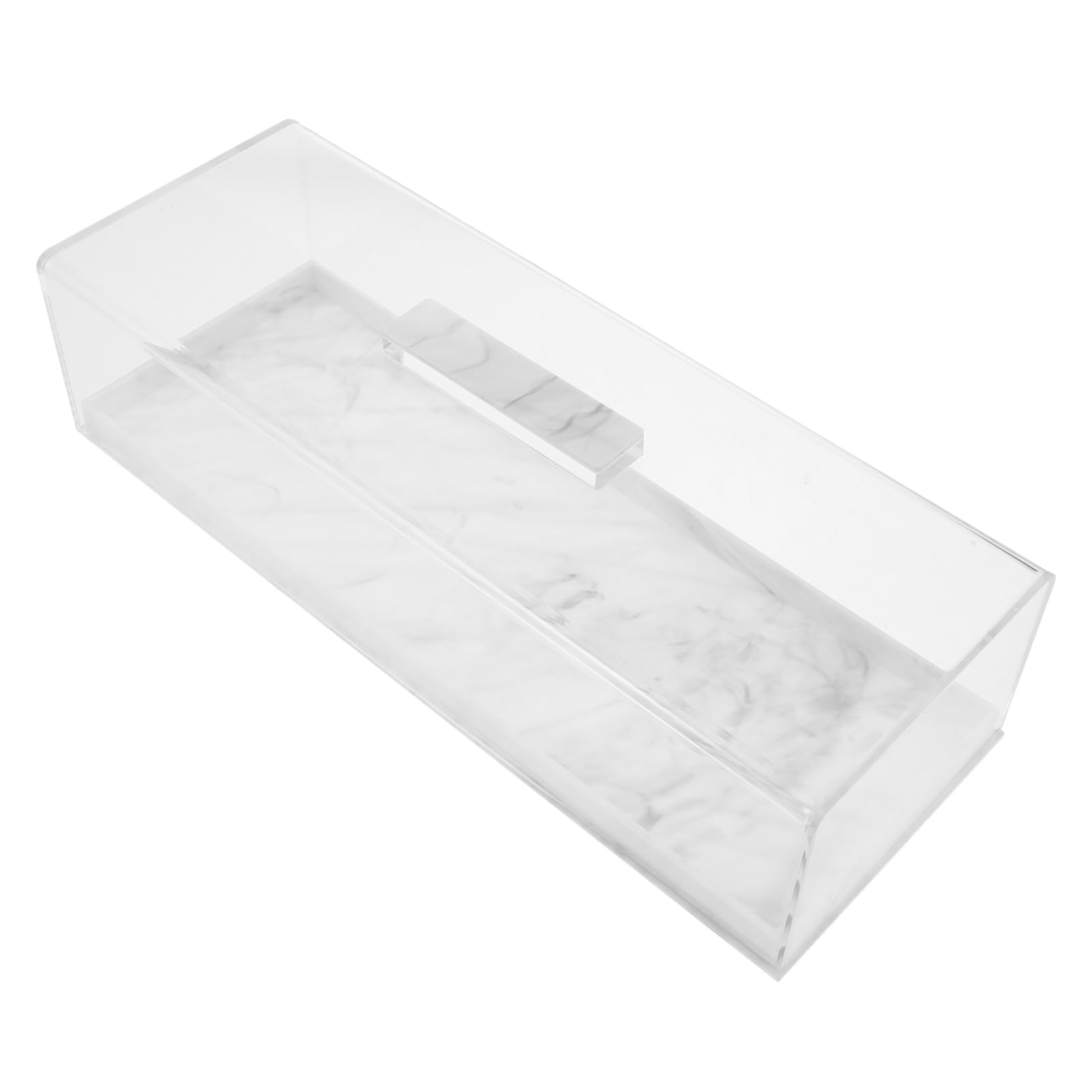 Ciieeo Bandeja Blanco de Acrílico Rectangular Pasteles para Servir