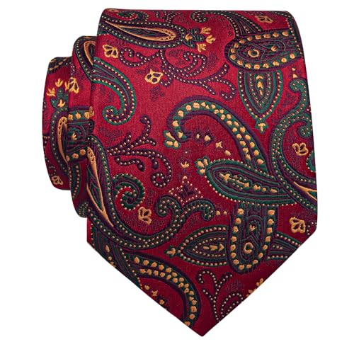 Image of YourTies Paisley Men's Necktie Woven Silk Floral Ties for Men Designer Formal Business Party Wedding