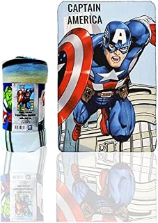 Avengers - superhero fleece blanket, blue, One Size