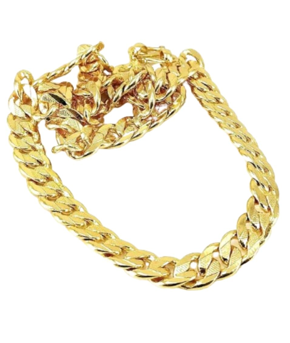 Lallantika Fashion [6] 1 gram gold jewellery necklace neck chain artificial fashion stylish imitation long chain for men and women Traditional long copper gold plated (B0D8F2QFH9) Amazon Price History, Amazon Price Tracker