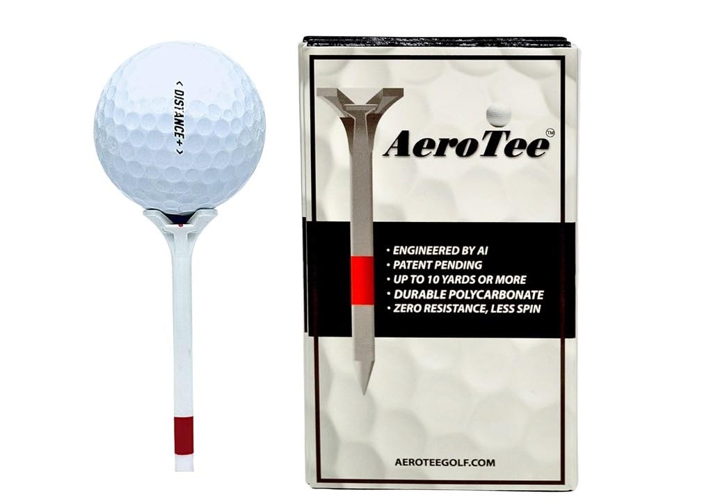 The First and Only Golf Tee That Utilizes Airflow from Your Clubhead for Long Distance and Less Spin | Built to Last | USGA Approved & Patented