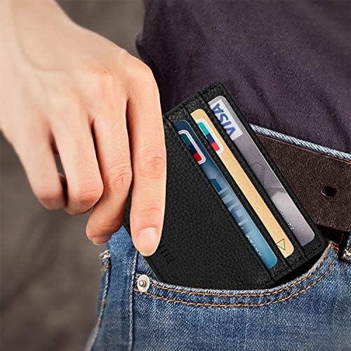 Fintie Credit Card Holder with ID Window - [RFID Blocking] Premium PU Leather Slim Wallet Credit Card Case Sleeve, Black