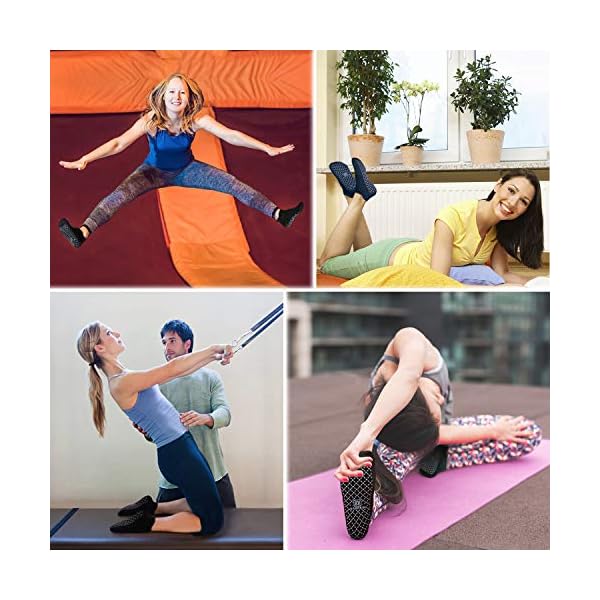 unenow-Unisex-Non-Slip-Grip-Socks-with-Cushion-for-Yoga-Pilates-Barre-Home-Hospital unenow Unisex Non Slip Grip Socks with Cushion for Yoga Pilates Barre Home & Hospital
