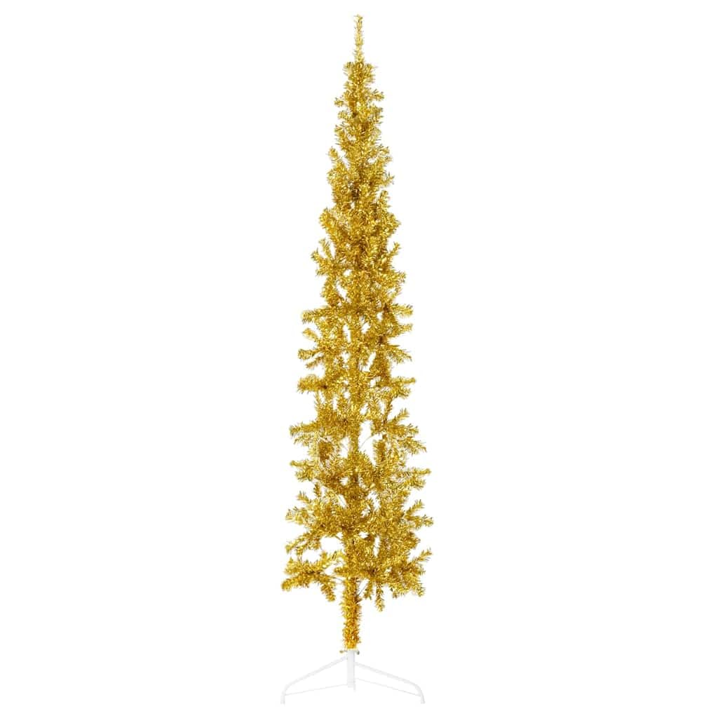 Árbol de Navidad artificial de 240 cm, PVC, ahorro de espacio, reutilizable, para decoración festiva