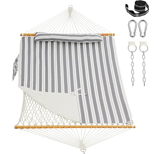 Lazy Daze Hammocks Rope Hammock with Pad, Spreader Bar, Carabiners,