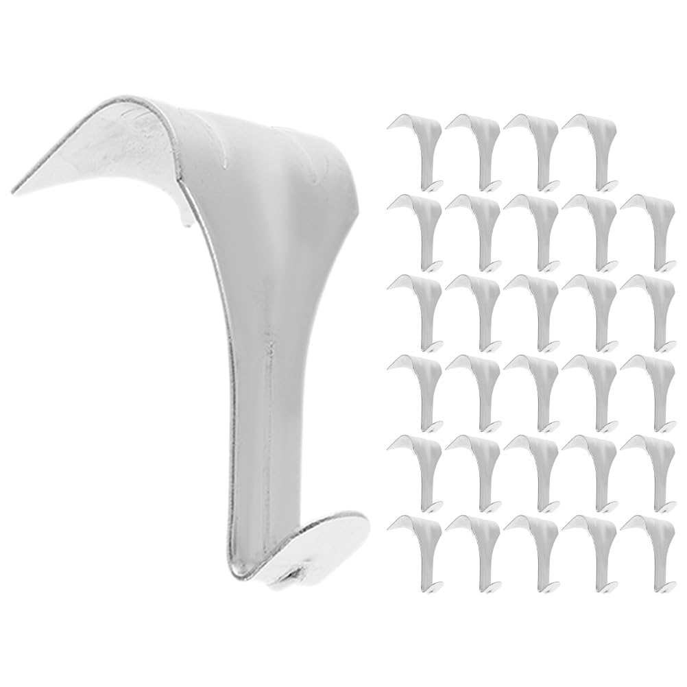 HOMSFOU 30pcs Heavy Duty Picture Rail Hanging Hooks Hooks for Picture Rail Hangers