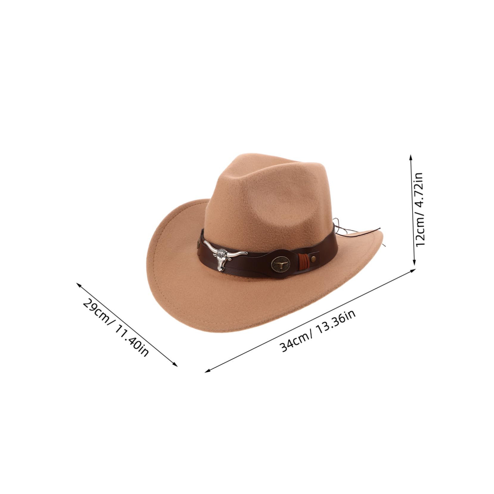 VALICLUD 4pezzi Cappello Western Uomo in Morbido Panno di Fibbia Regolabile e Ala Larga per Protezione Solare Adatto Eventi all Aperto e Outfit Country