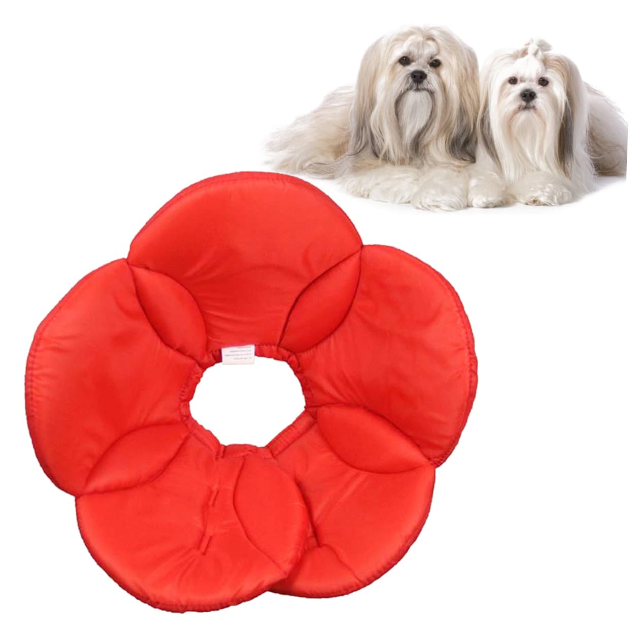 Kisangel 3 Piezas Collar de Mascota de Flor de Esponja - Collar - Collar Anti-mordeduras Collares para Mascotas Accesorios para Mascotas Collar Anti-mordeduras para Perros Rojo