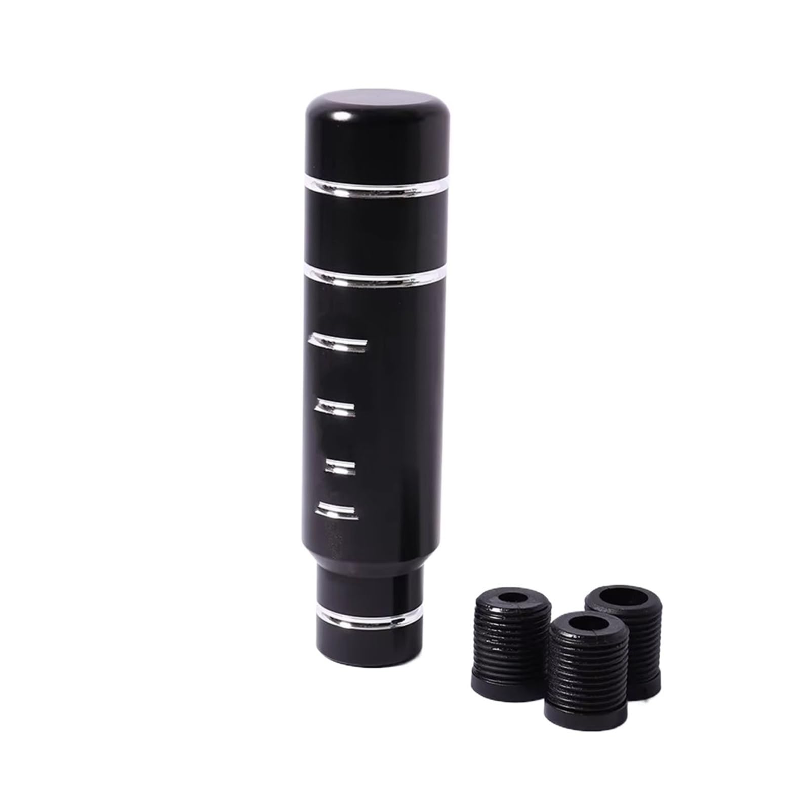 Jjrfvbgt Black Car Speed Gear Shift Knob 13Cm Gear Shift Knob Manual Transmission Gear Stick Lever Shifter Knob Car Universal Aluminum With 3 Adapters 8Mm 10Mm 12Mm